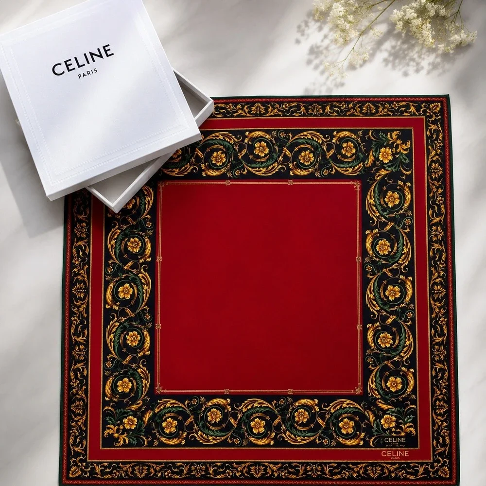 Rare Vintage Celine Paris Scarf / WITH BOX / Perfect for a Gift / Unique Pattern
